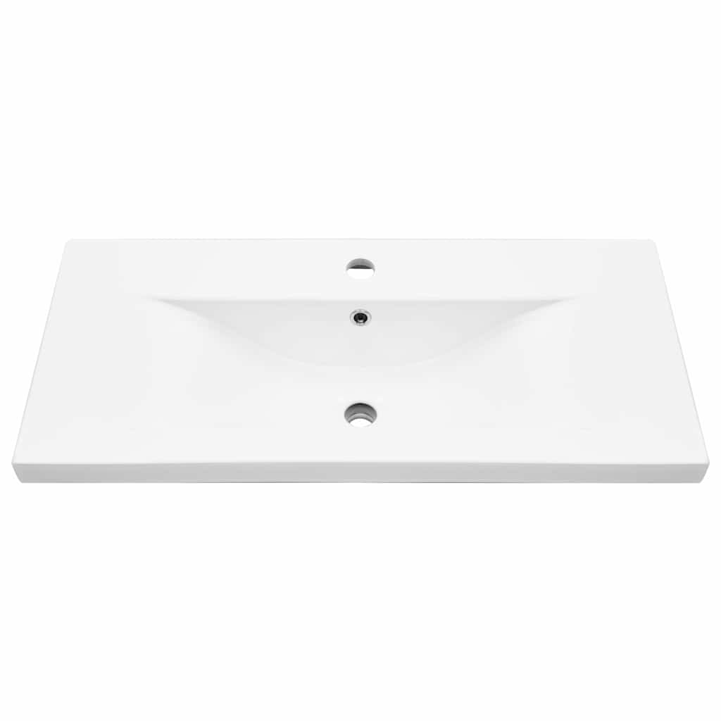 Badkamerkast Zwart Eiken 80 x 38,5 x 46 cm Bewerkt hout