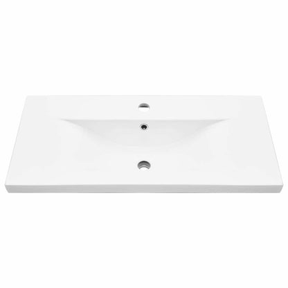 Badkamerkast Zwart Eiken 80 x 38,5 x 46 cm Bewerkt hout