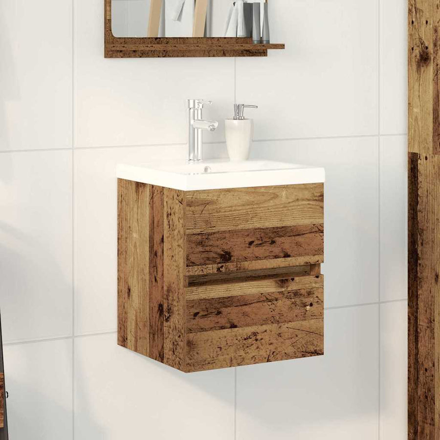 Badkamertenk te kast Zwart Eiken 80 x 39 x 62 cm Bewerkt hout