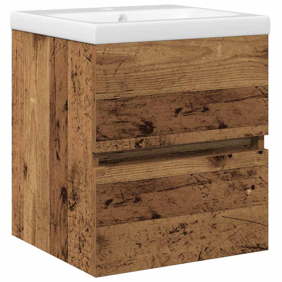 Badkamertenk te kast Zwart Eiken 80 x 39 x 62 cm Bewerkt hout