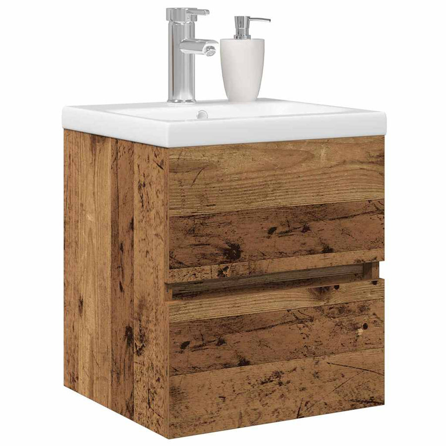 Badkamertenk te kast Zwart Eiken 80 x 39 x 62 cm Bewerkt hout