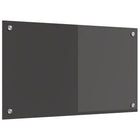 Keukenachterwand 70x40 cm gehard glas donkergrijs