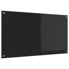 Keukenspatscherm 110x60 cm gehard glas zwart