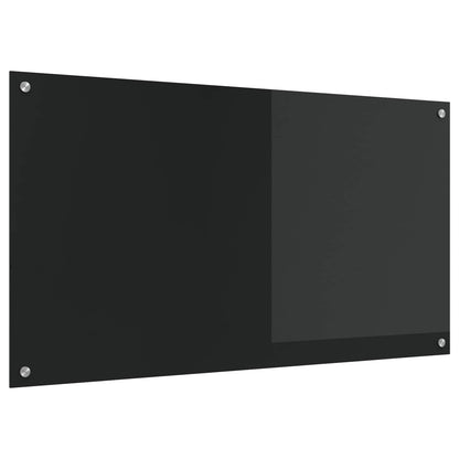 Keuken Spatscherm 110 X 60 Cm Gehard Glas Zwart 1