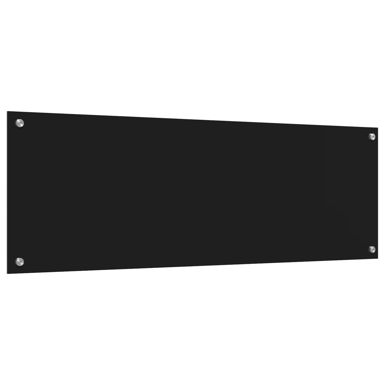 Keukenachterwand Zwart 120 x 40 cm gehard glas