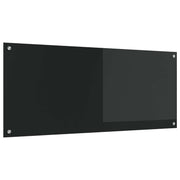 Keukenspatscherm 120x50 cm gehard glas zwart