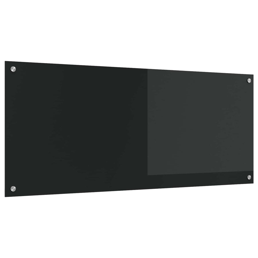 Keuken Spatscherm 120 X 50 Cm Gehard Glas Zwart 1