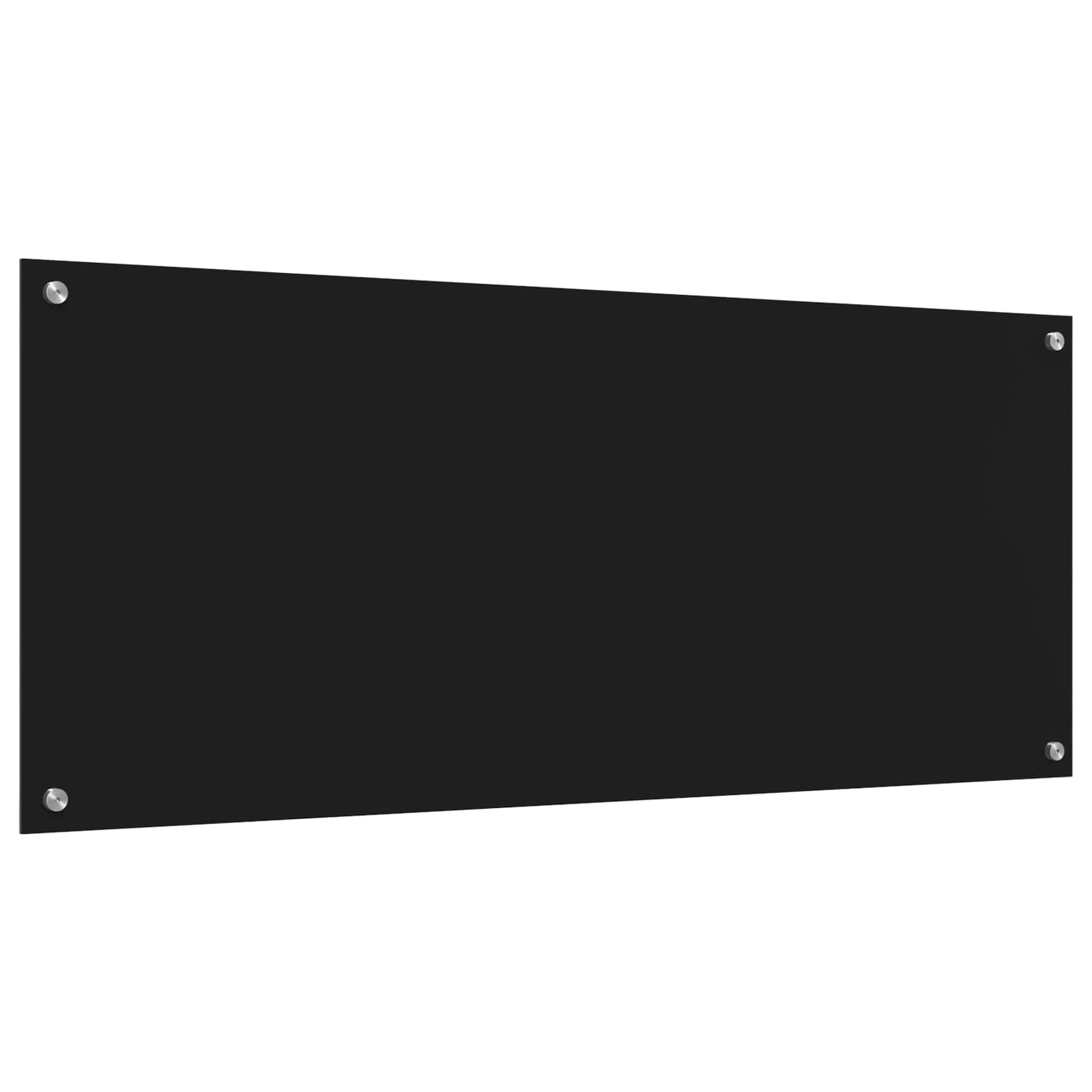 Keuken Spatscherm 120 X 50 Cm Gehard Glas Zwart 1