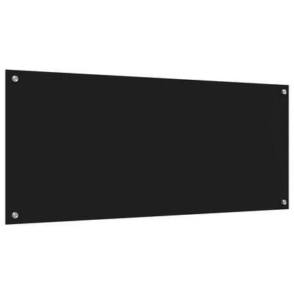 Keuken Spatscherm 120 X 50 Cm Gehard Glas Zwart 1