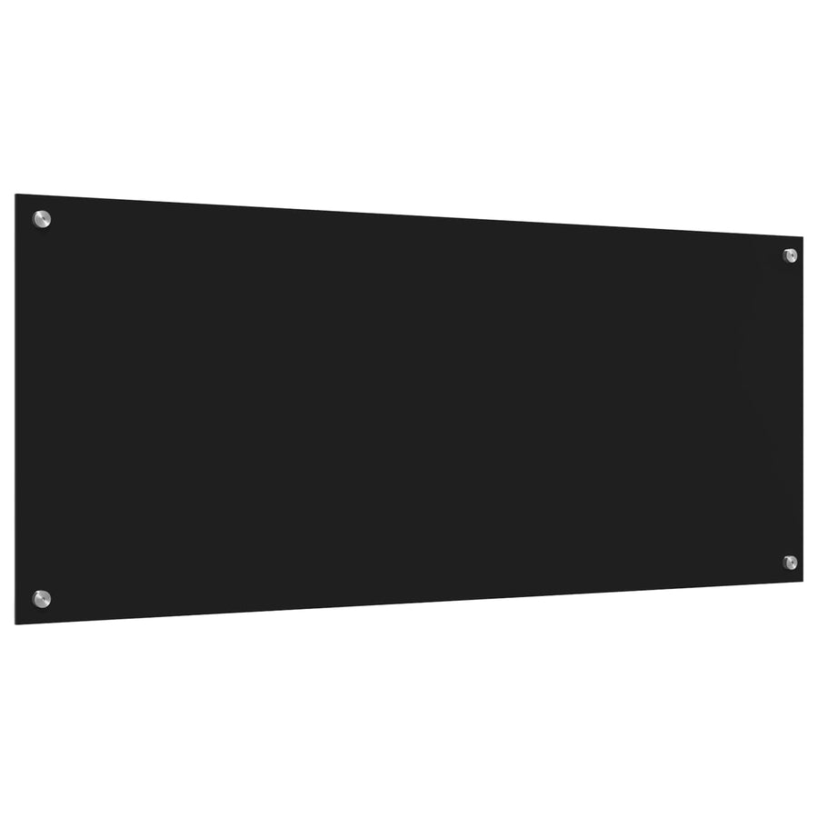 Keuken Spatscherm 120 X 50 Cm Gehard Glas Zwart 1