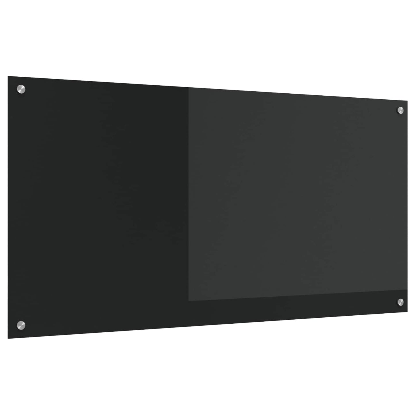 Keuken Achterwand Zwart 120 X 60 X 0,6 Cm Gehard Glas Zwart