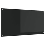 Keuken spatscherm 120x60 cm gehard glas zwart