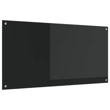 Keuken Achterwand Zwart 120 X 60 X 0,6 Cm Gehard Glas Zwart