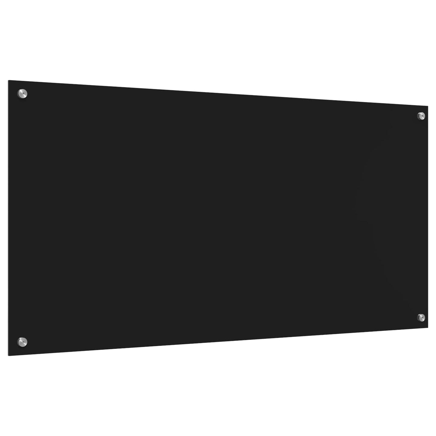 Keuken Achterwand Zwart 120 X 60 X 0,6 Cm Gehard Glas Zwart
