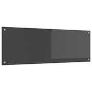 Keuken spatscherm 120x40 cm gehard glas donkergrijs