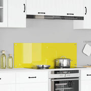 Keuken spatscherm 120x40 cm gehard glas geel