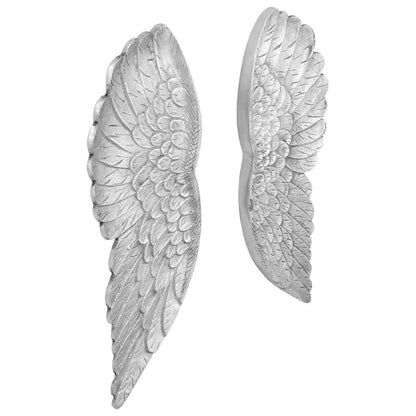 Vleugels Beeldhouwwerk 2 pcs Zilver 17 x 5 x 59 cm Aluminium