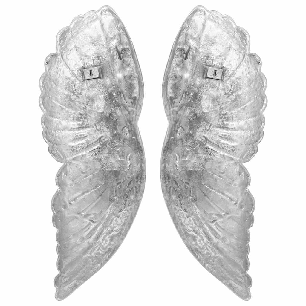 Vleugels Beeldhouwwerk 2 pcs Zilver 17 x 5 x 59 cm Aluminium