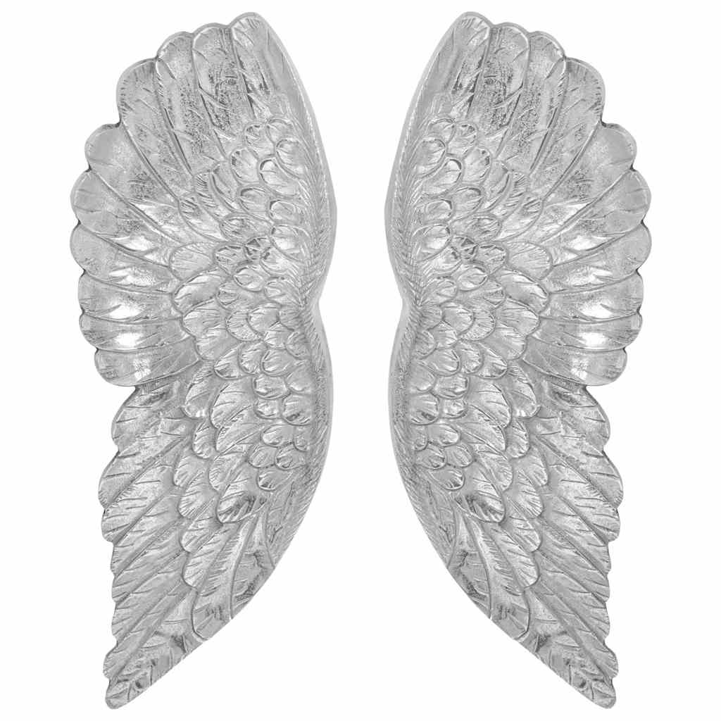 Vleugels Beeldhouwwerk 2 pcs Zilver 17 x 5 x 59 cm Aluminium