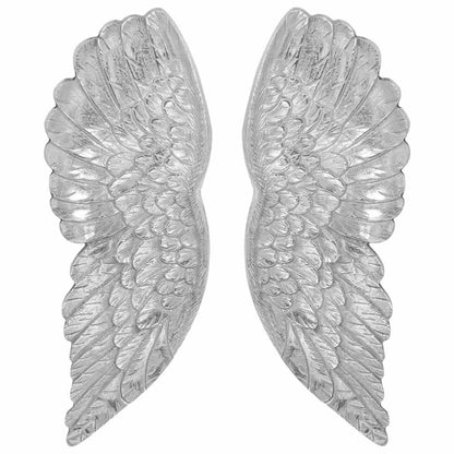 Vleugels Beeldhouwwerk 2 pcs Zilver 17 x 5 x 59 cm Aluminium