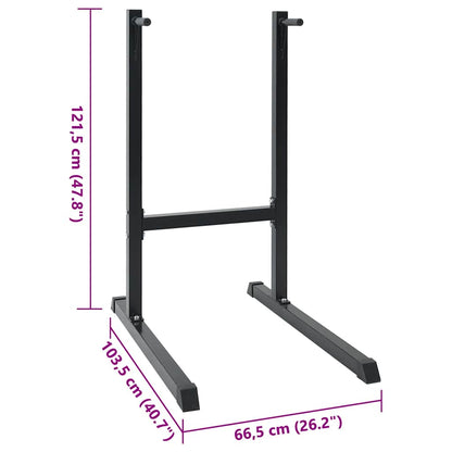 Dip station Zwart 103.5 x 66.5 x 121.5 cm Gepoedercoat staal