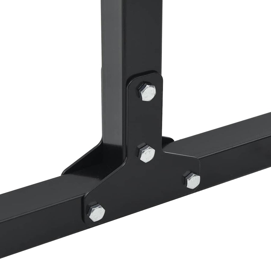 Dip station 2 pcs Zwart 55 x 90 x 104.5 cm Gepoedercoat staal