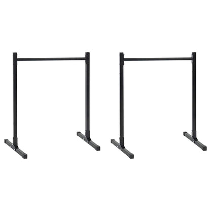 Dip station 2 pcs Zwart 55 x 90 x 104.5 cm Gepoedercoat staal