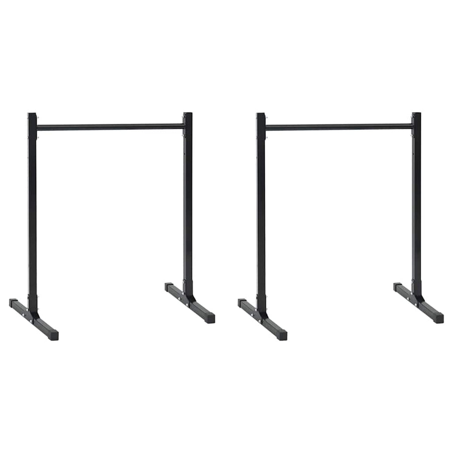Dip station 2 pcs Zwart 55 x 90 x 104.5 cm Gepoedercoat staal