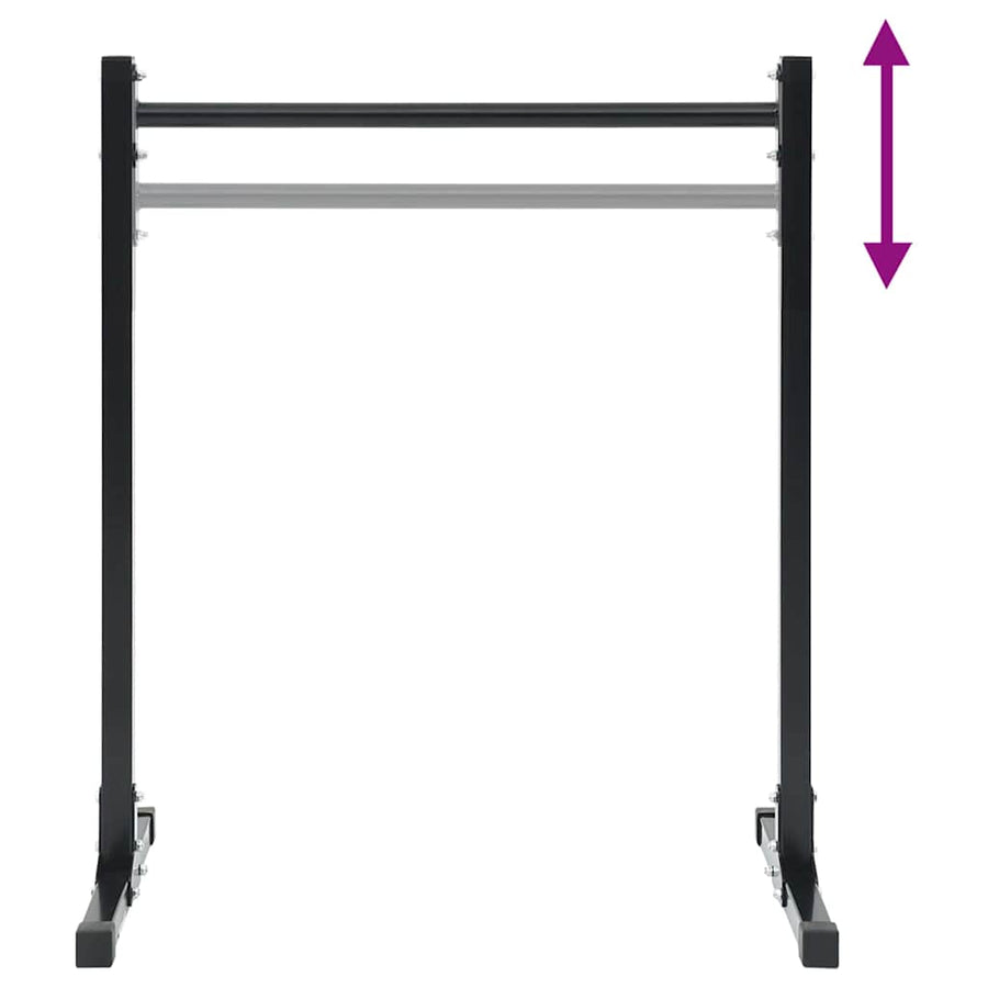 Dip station 2 pcs Zwart 55 x 90 x 104.5 cm Gepoedercoat staal