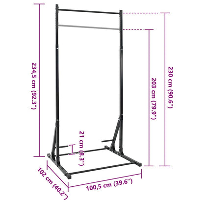 Optrekstang Station Zwart 100,5 x 102 x 234,5 cm