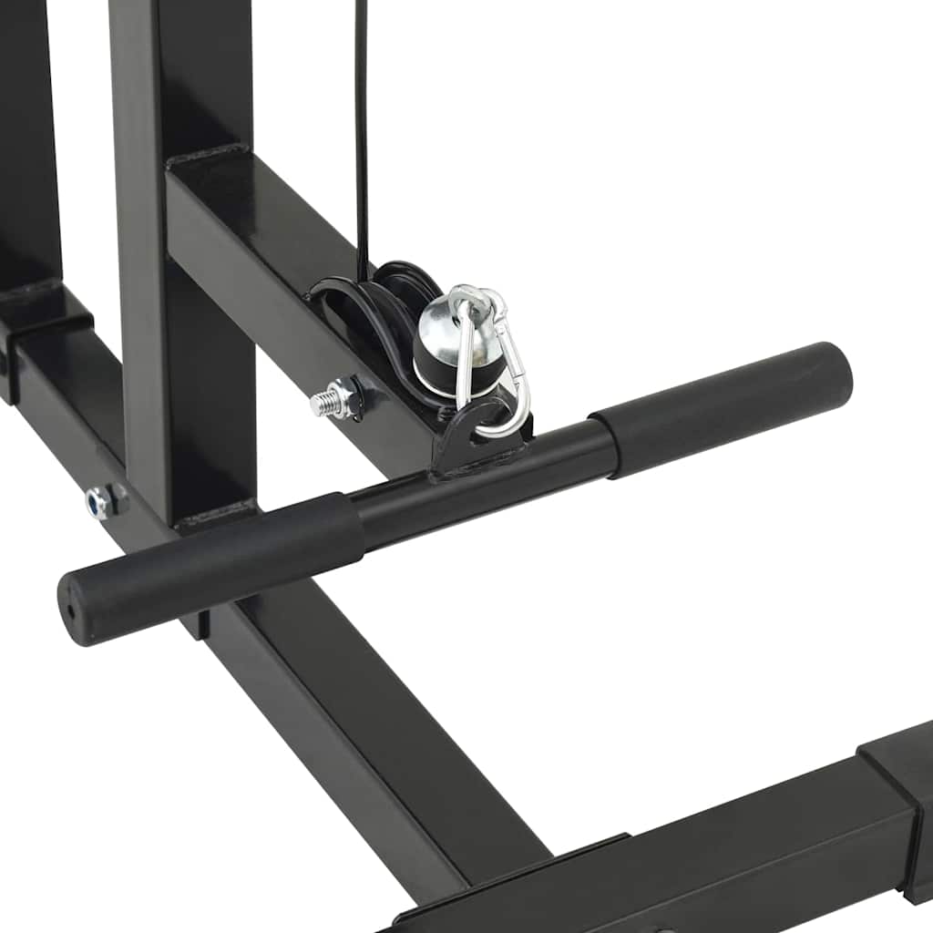 Lat pulldown machine Zwart 110 x 70 x 187 cm Gepoedercoat staal