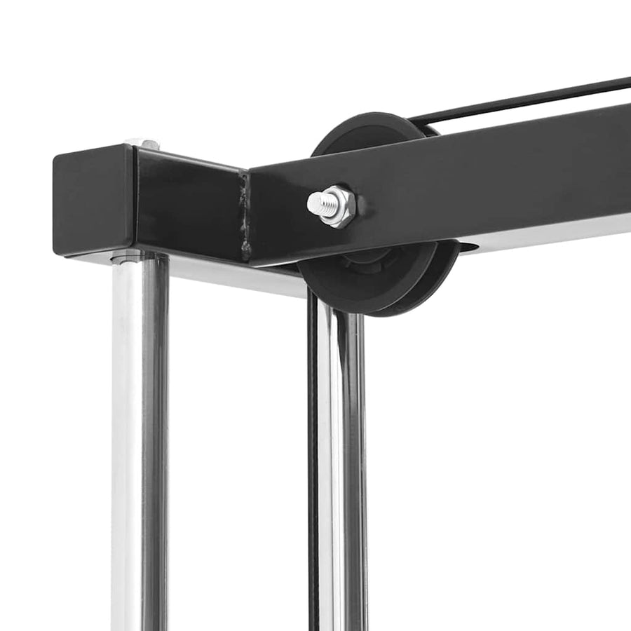 Lat pulldown machine Zwart 110 x 70 x 187 cm Gepoedercoat staal