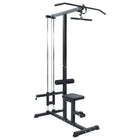 Lat pulldown machine Black 110 x 70 x 187 cm Powder-coated steel