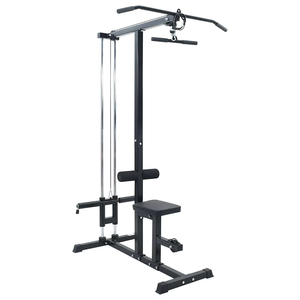 Lat pulldown machine Zwart 110 x 70 x 187 cm Gepoedercoat staal