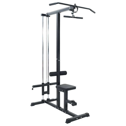 Lat pulldown machine Zwart 110 x 70 x 187 cm Gepoedercoat staal