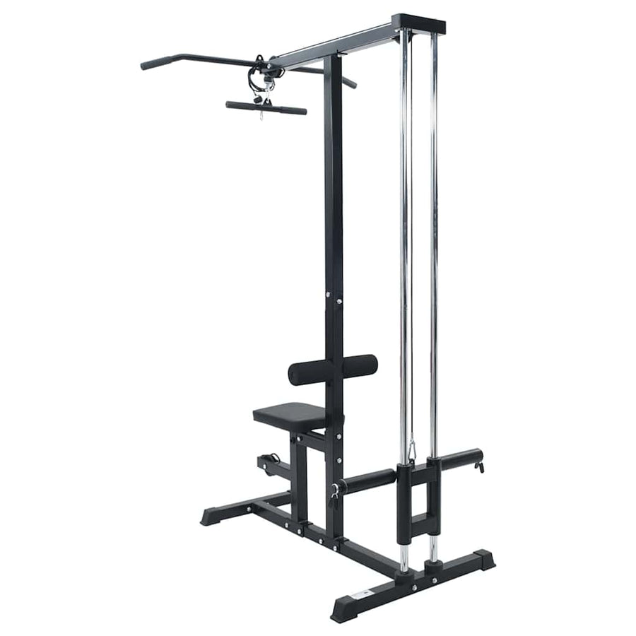 Lat pulldown machine Zwart 110 x 70 x 187 cm Gepoedercoat staal