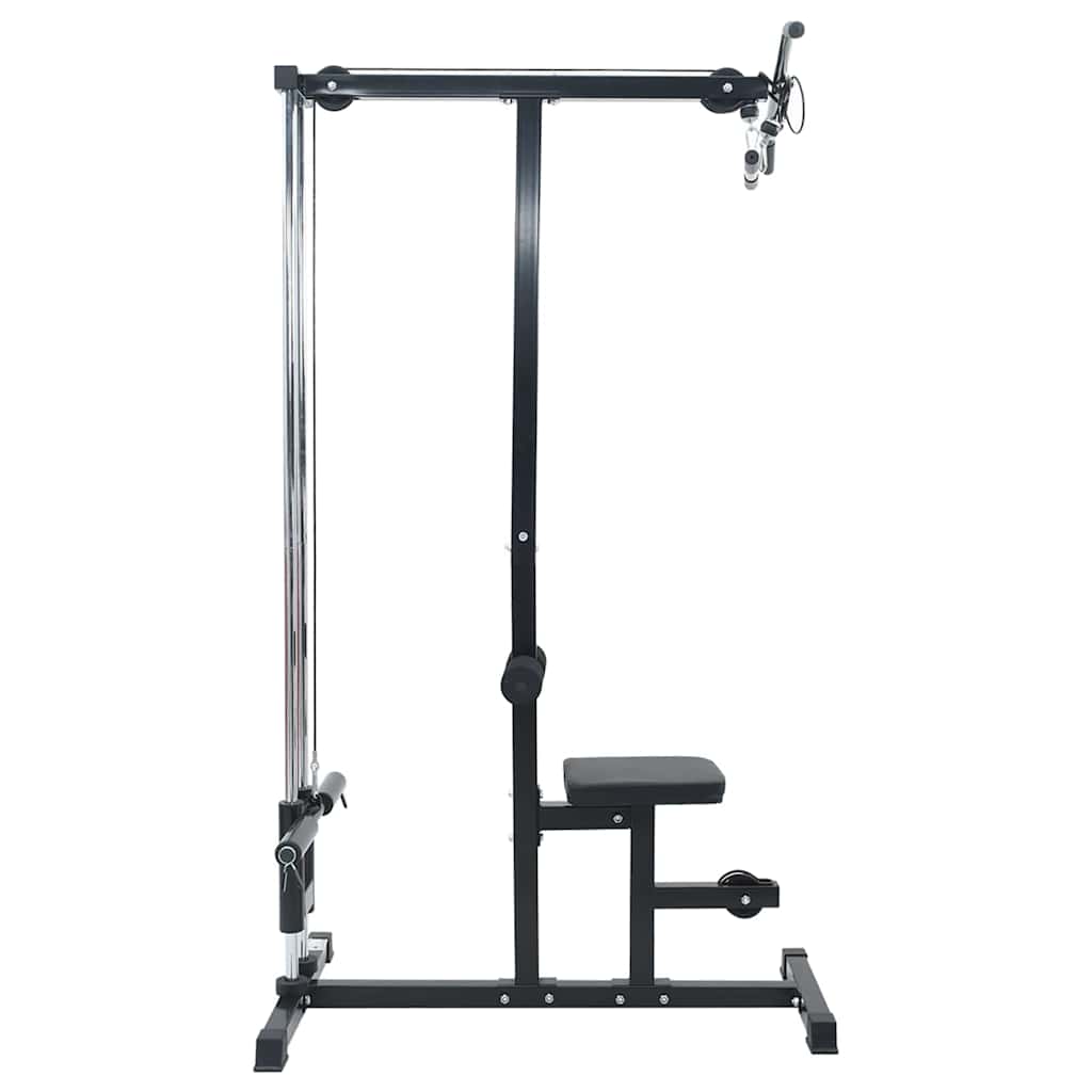 Lat pulldown machine Zwart 110 x 70 x 187 cm Gepoedercoat staal