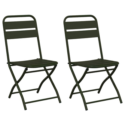 Tuin Opvouwbare Stoel 2 pcs Groen 42 x 52 x 82 cm