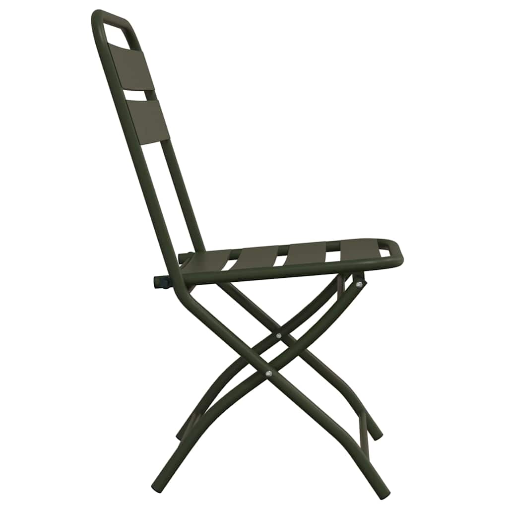 Tuin Opvouwbare Stoel 2 pcs Groen 42 x 52 x 82 cm