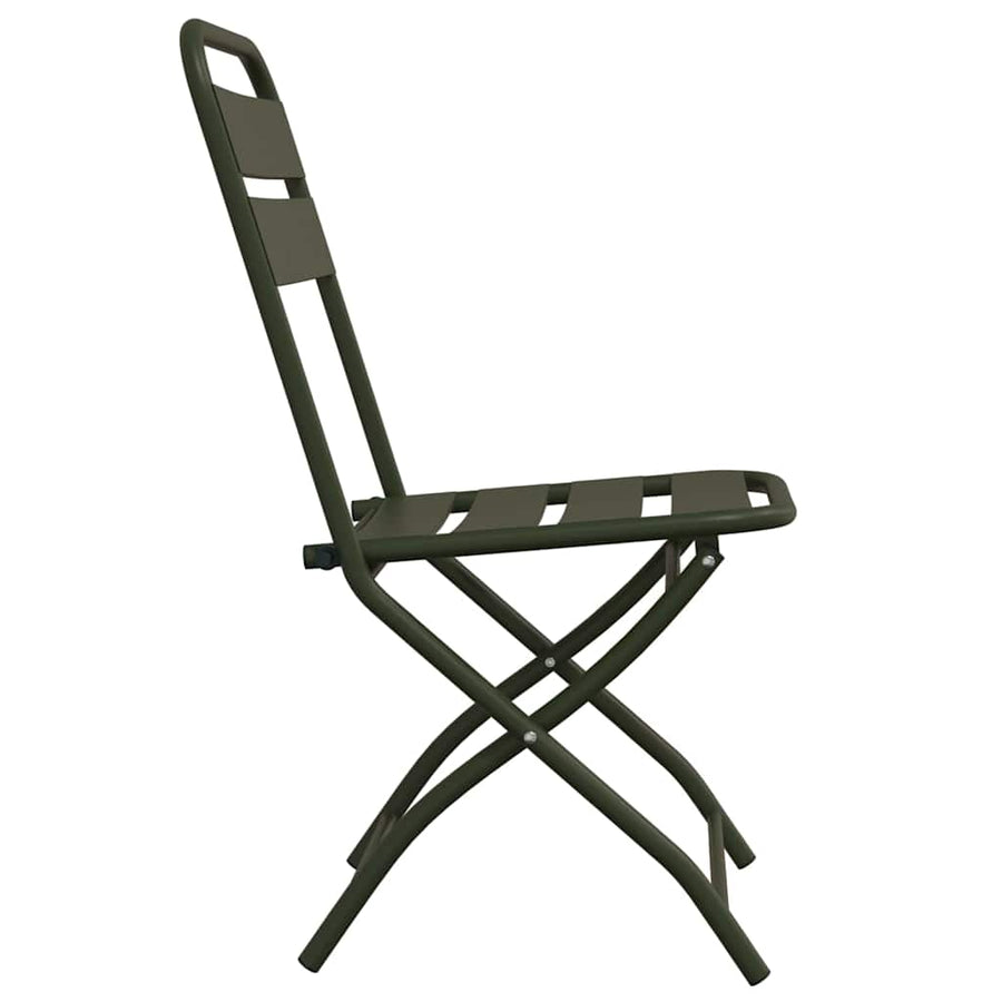 Tuin Opvouwbare Stoel 2 pcs Groen 42 x 52 x 82 cm