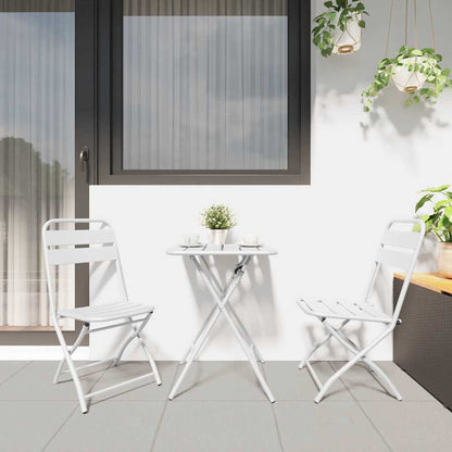 Tuin Opvouwbare Stoel 2 pcs Wit 42 x 52 x 82 cm