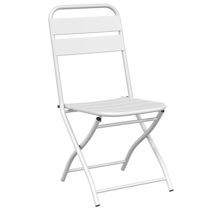 Tuin Opvouwbare Stoel 2 pcs Wit 42 x 52 x 82 cm