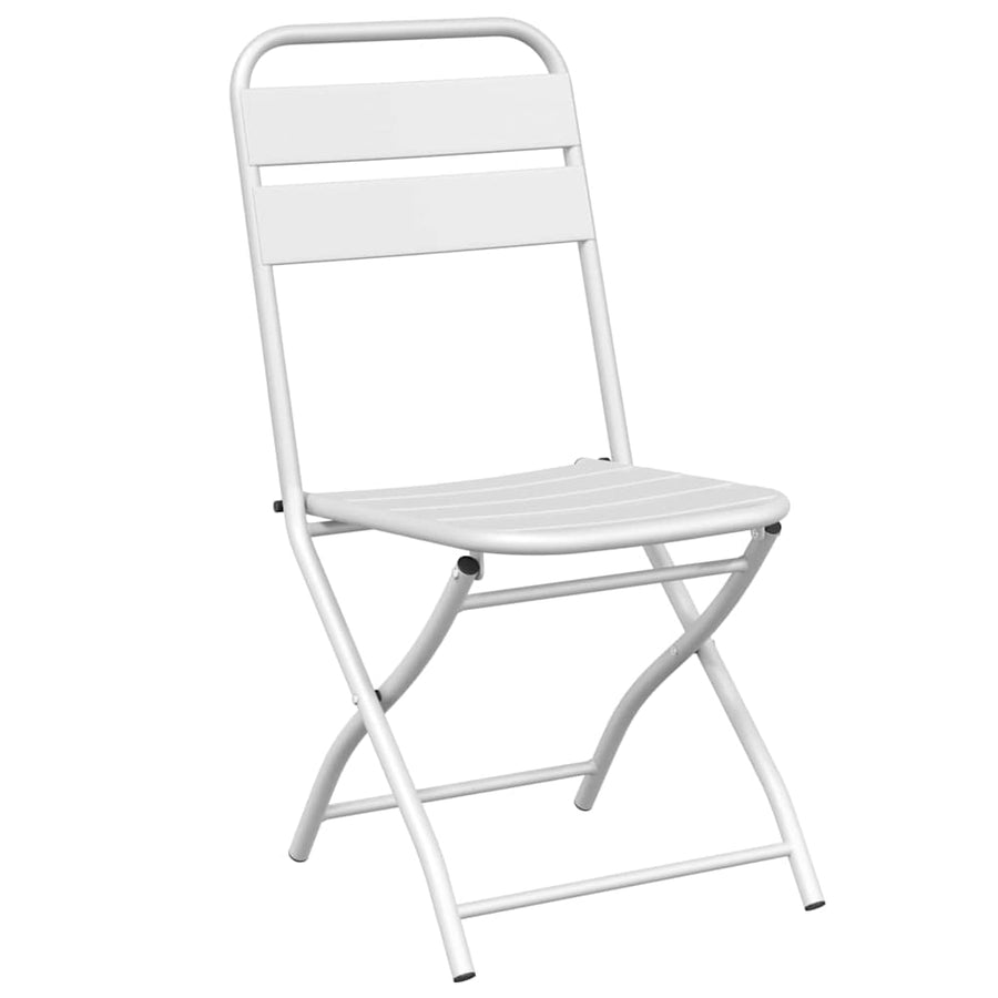 Tuin Opvouwbare Stoel 2 pcs Wit 42 x 52 x 82 cm