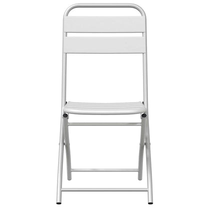 Tuin Opvouwbare Stoel 2 pcs Wit 42 x 52 x 82 cm