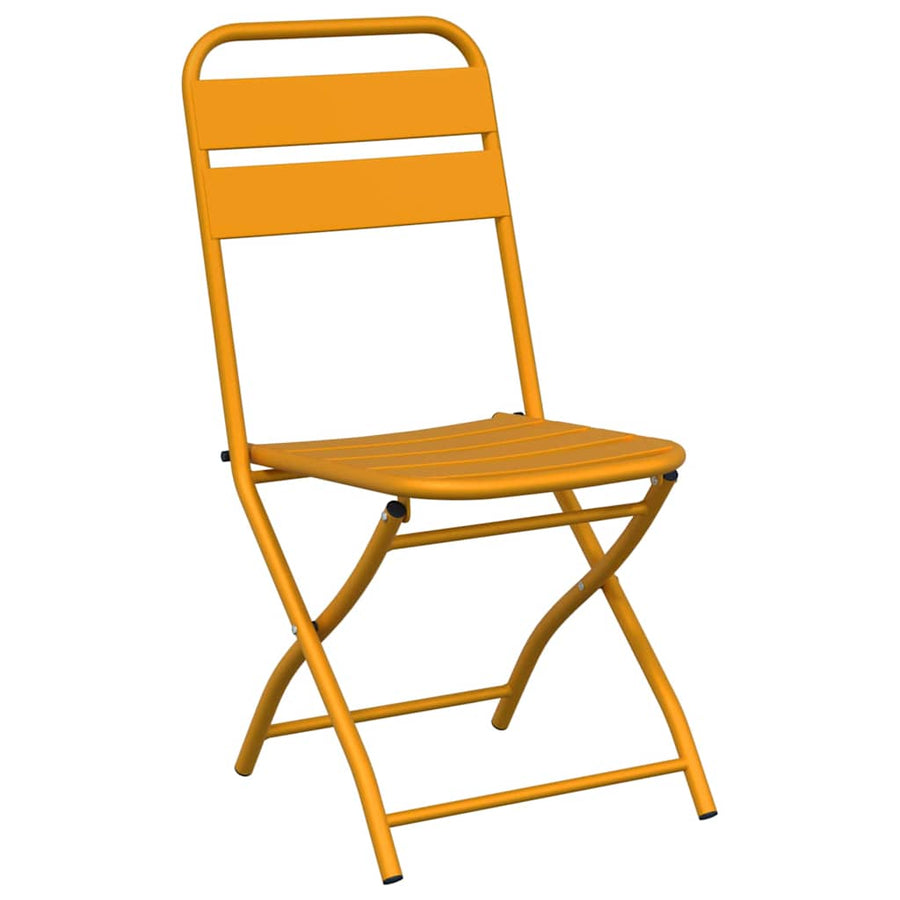 Tuin Opvouwbare Stoel 2 pcs Mosterdgeel 42 x 52 x 82 cm