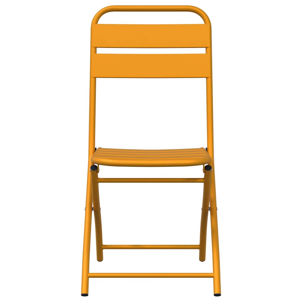 Tuin Opvouwbare Stoel 2 pcs Mosterdgeel 42 x 52 x 82 cm