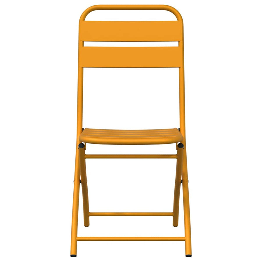 Tuin Opvouwbare Stoel 2 pcs Mosterdgeel 42 x 52 x 82 cm