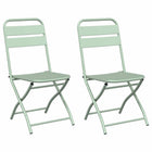 Tuinstoel opvouwbaar licht muntgroen 2 stuks 42x52x82 cm set van 2