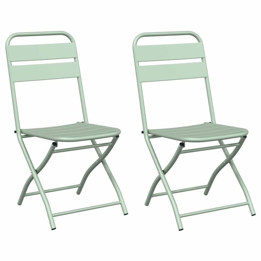Tuin Opvouwbare Stoel 2 pcs Licht muntgroen 42 x 52 x 82 cm