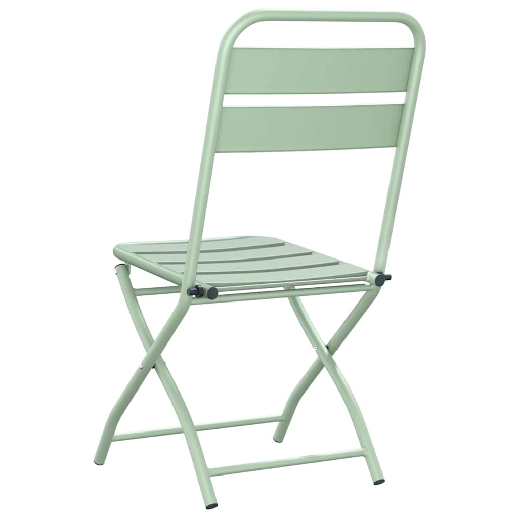 Tuin Opvouwbare Stoel 2 pcs Licht muntgroen 42 x 52 x 82 cm